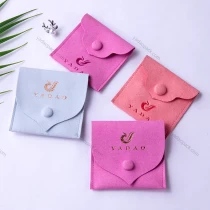 China Colorful Microfiber button pouch manufacturer