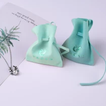 Chine Lac vert mini pochette cadeau usine bijoux emballage fabricant de sacs en microfibre fabricant de sacs de style cordon de tiroir fabricant