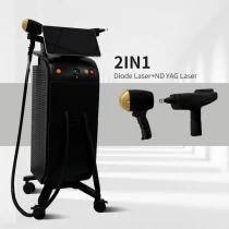 Китай Диодная лазерная эпиляция 2 в 1  многофункциональная косметическая машина для удаления татуировок лазером nd yag производителя