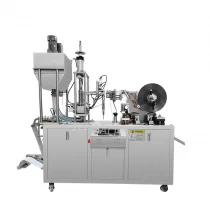 China Fully automatic alu alu food honey butter jam liquid thermoforming blister packing machine manufacturer