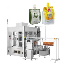 China Easy to operate automatic doypack spout pouch bag liquid fruit jelly packing machine manufacturer