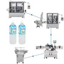 China Máquina de enchimento de leite líquido automático mini linha de máquina de enchimento de garrafa de vidro de água de coco pura fabricante