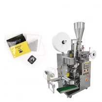porcelana Máquina de embalaje de bolsas de té Máquina de embalaje de té de flores interiores y exteriores con cuerda y etiqueta fabricante
