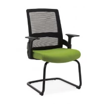 China Newcity 509C Economic Office Chair Mesh Chair Fixed Armrest Visitor Mesh Chair Middle Back Staff Chair Original Foam Supplier Foshan China manufacturer