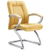China Newcity 6293C Modern PU And Leather Office Visitor Chair 12mm Plywood Office Chair Metal Chrome Office Chair Density Foam Supplier Foshan China manufacturer