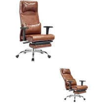 China Newcity 6529 Executive Swivel Office Chair  PU Leather Office Chair Tilt & Lock And Reclining With Footrest Mechanism High Back Manager Chair Density Foam And Polyster BIFMA Standard Nylon Castor Supplier Foshan China manufacturer