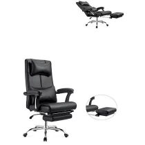 China Newcity 6540 Executive Swivel Office Chair Tilt & Lock And Recliner with Footrest High Back Manager Chair Density Foam And Polyster BIFMA Standard Nylon Castor Supplier Foshan China manufacturer