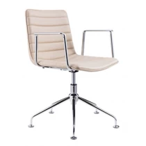 China Newcity 6625A Muslim Pure White Office Chair Luxury High Back Swivel Executive Office Chair Best Design of Conference Meeting Office Chair Supply Foshan China manufacturer