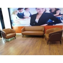 Китай Newcity S-1070 Высококачественная искусственная кожа 1 + 1 + 3 офисный диван Гостиная или комната ожидания Офисная мебель Офисный диван Новый стиль офисный диван Поставщик Foshan Китай производителя
