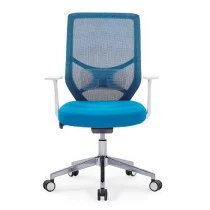 China Newcity1439B White PP Frame High Quality Mesh Chair Blue Imported Special Mesh Chair Hot Sale Computer Mesh Chair Fashionable Modern Comfortable Mesh Chair Chinese Foshan Supplier manufacturer