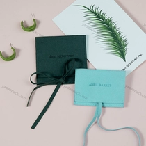 Cina xmas green gift bag bow know design jewelry packaging pouch fabbrica orecchini packaging bag con logo produttore