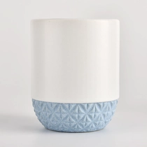 China Wholesale Custom Colored Bottom Ceramic Candle Vessels manufacturer