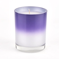 China Gradurated color decoration 10oz glass candle vessels manufacturer