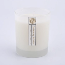 Kina Classic Cylinder Glass Candle Jars Engros 8oz Hvid Candle Holder fabrikant