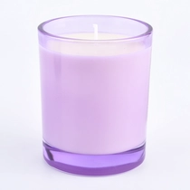 China transparent colored glass vessels for candle making manufacturer