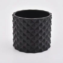 China Geo cut 110ml spray customized color Luxury glass candle jar  with lids for candle making manufacturer