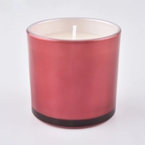 Kina Home Decor Metal Red Color Glass Votive Jar fabrikant