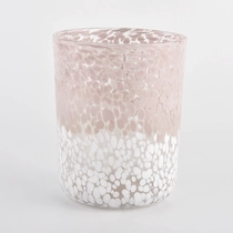 Kina Farver blandet mund blæser glas stearinlysholdere til stor kapacitet fabrikant