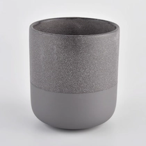 Cina 420 ml Custom Grey Color Empty Ceramic Candle Jars for Home Decoration Wholesale - COPY - kelnbv produttore