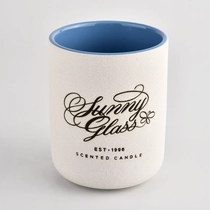 China matte white ceramic vessel with blue inside manufacturer