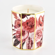 China luxury bloom ceramic candle holders manufacturer