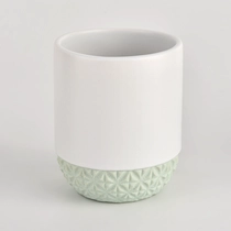 China 8oz ceramic candle jars with sand finish manufacturer