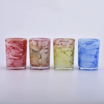 China Großhandel Kundenspezifische Farbzylinderglas Kerzenhalter von Sunny Glassware Hersteller