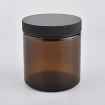 Kina 480ml ravfarvet glas lysbeholder med låg fabrikant