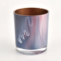 Kina luksus blank metal dekorations lysestage i glas fabrikant