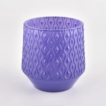 Kina 8 oz 10 oz votive design glas lysestager med prægede mønstre fabrikant