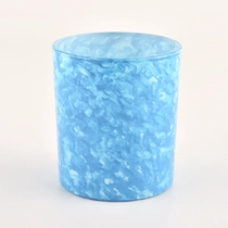Tsina Asul na pandekorasyon na salamin na sisidlan ng kandila 300ml Manufacturer