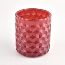 Tsina luxury diamond glass candle glass vessels para sa palamuti sa bahay Manufacturer