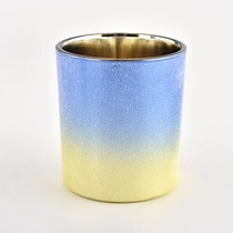 China 300ml custom gradient colorful glass candle jar for wholesale manufacturer