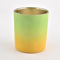 China Customized Ombre Color Glass Candle Holders manufacturer