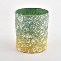 China luxury matte ombre style glass candle jar manufacturer