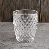 China votive stripe clear glass candle jar with home decor manufacturer