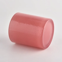 China empty frost solid glass candle jars for making as gift manufacturer