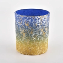 China Wunderschöne, einzigartige Kerzenhalter aus Glas in Ombre-Farbe für die Kerzenherstellung Hersteller