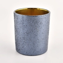 China Großhandel 8 Unzen 10 Unzen Luxus-Metalleffekt auf dem Glaskerzenhalter für Heimdeko Hersteller