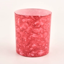 China Beautiful Rose Red 30cl Glass Candle Holders Wholesale Custom Candle Glass manufacturer