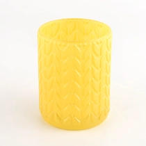 চীন Top sale gradient orange color 300ml regular glass candle jar for wholesale - COPY - lkgbj8 নির্মাতা