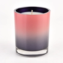 Cina Vaso per candele in vetro colorato da 8 once Vaso per candele in vetro sfumato di lusso per fare candele produttore