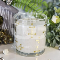 Tsina walang laman na glass candle Jar 8oz 10oz gold stamping glass jar wholesale Manufacturer