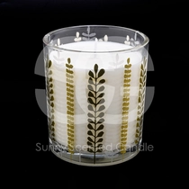 الصين Custom Laser Pattern Glass Candle Vessels Three Wicks Glass Candle Holders - COPY - a18atn الصانع