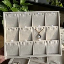 China velvet jewelry display tray stackable earring/pendant display tray movable pendant display pad manufacturer