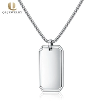 Chine Étiquette de chien de tungstène la plus cool pour hommes, pendentif en carbure de tungstène à haute pluie avec bords biseautés Chine usine fabricant