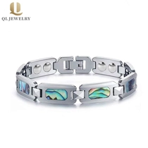 China Heißer Verkauf Männer Wolframkarbid Armband Magnetische Armband Inlay Abalone Shell China Hersteller Hersteller