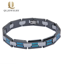 Chine Wholesale bracelet en céramique noir de haute technologie avec inlay opale fabricant de Chine fabricant