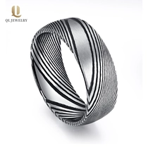 porcelana Precio barato 8mm Black Damasco Black Damascus Steel Band Band fabricante