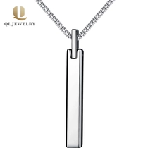 China Wholesale Tungsten Stick Bar Pendant Tungsten Necklace for men and women  manufacturer